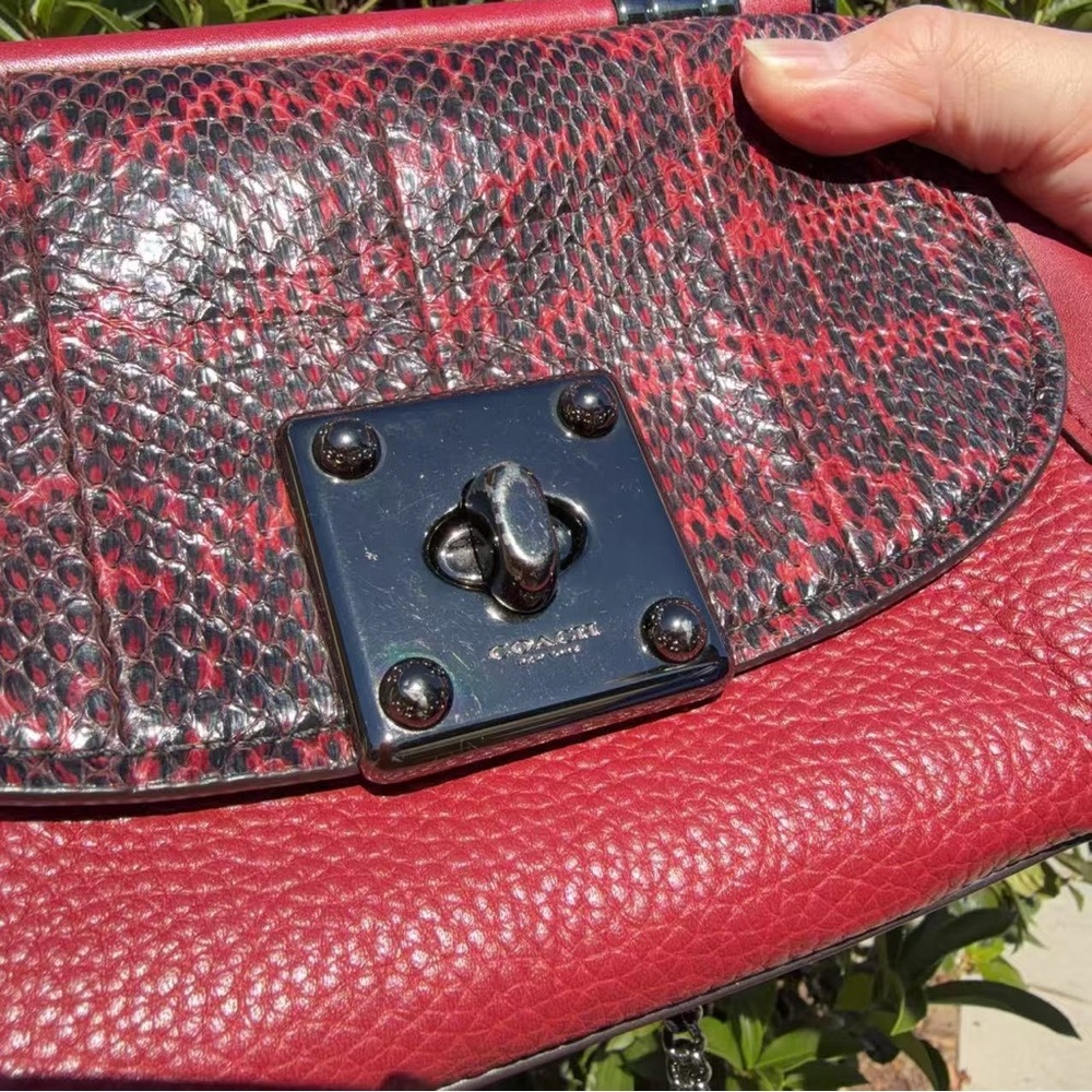 EUC Coach Drifter Crossbody In Snakeskin 59498 - Picture 3 of 12